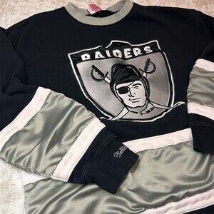 Mitchell & Ness Las Vegas Raiders Crewneck Pullover S Sweatshirt Black Gray